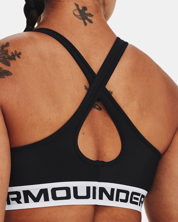 Bra Deportivo Armour® Mid Crossback para Mujer, Black, pdpMainDesktop image number 8